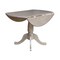 International Concepts Round 42 in Round Dual Drop Leaf Pedestal Table, 29.5 inH, Washed Gray Taupe, 42 W, 42 L, 29.5 in H K09-42DPT - alternate 9